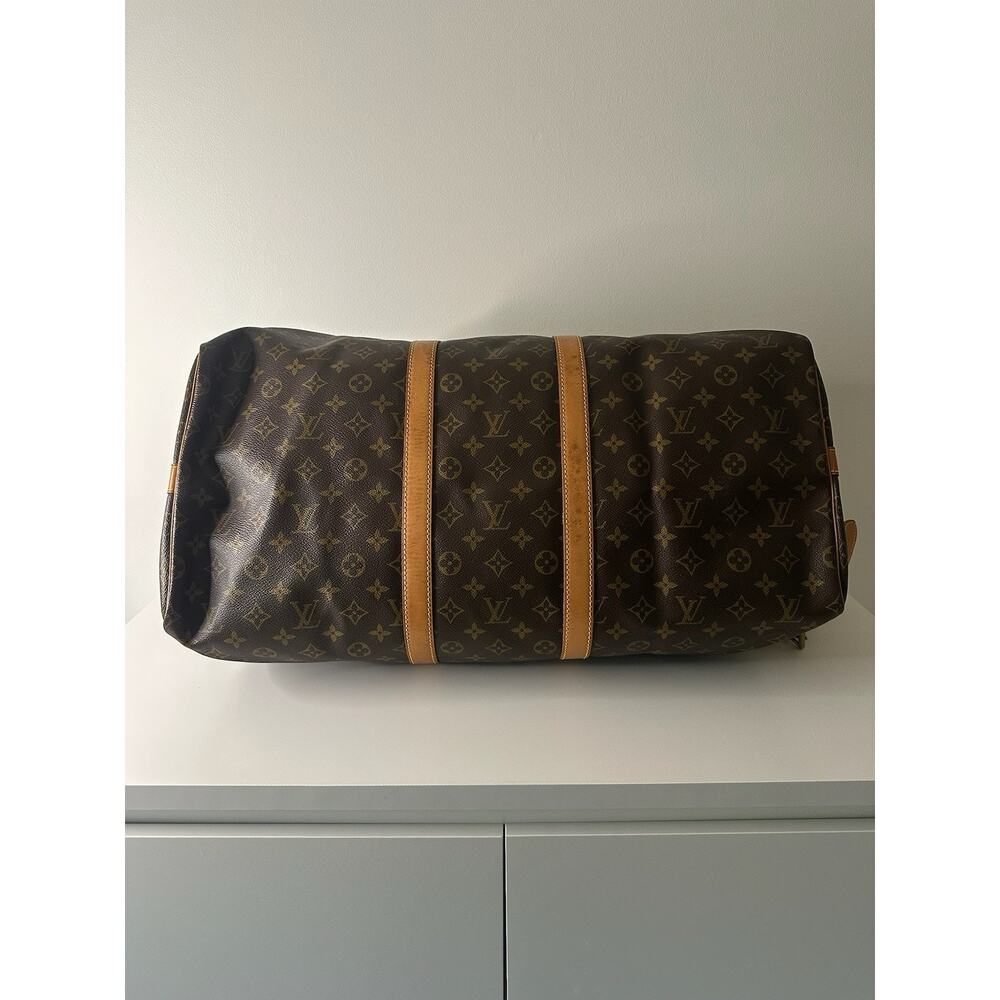 Louis Vuitton Keepall 55 Bandouliere Monogram Travel Bag Duffle Strap Bando - Picture 8 of 16